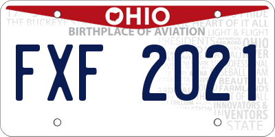 OH license plate FXF2021