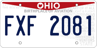 OH license plate FXF2081