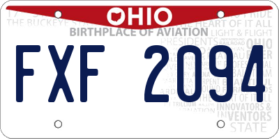 OH license plate FXF2094