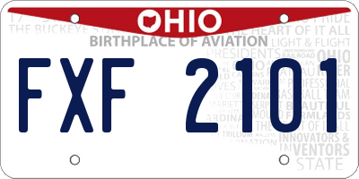 OH license plate FXF2101