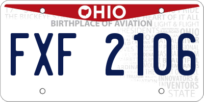 OH license plate FXF2106