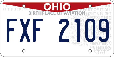OH license plate FXF2109