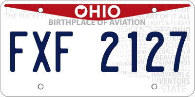 OH license plate FXF2127