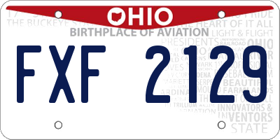 OH license plate FXF2129