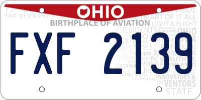OH license plate FXF2139