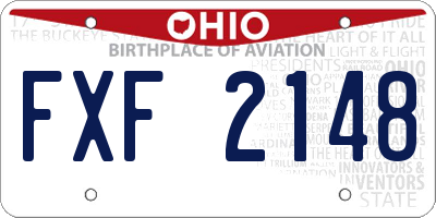 OH license plate FXF2148