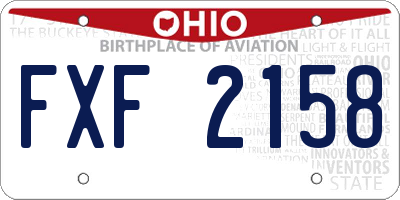 OH license plate FXF2158