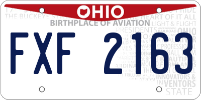 OH license plate FXF2163
