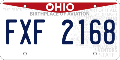OH license plate FXF2168
