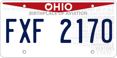 OH license plate FXF2170