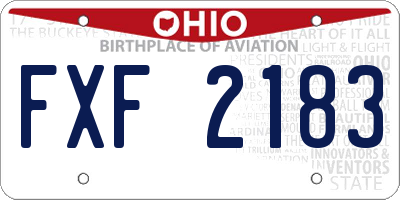 OH license plate FXF2183