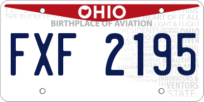 OH license plate FXF2195