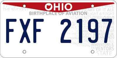 OH license plate FXF2197