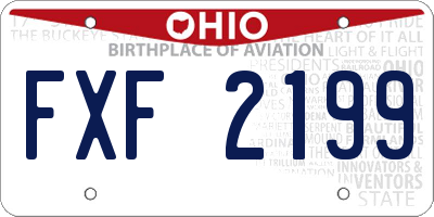 OH license plate FXF2199