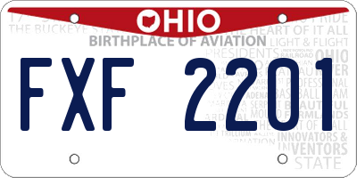 OH license plate FXF2201