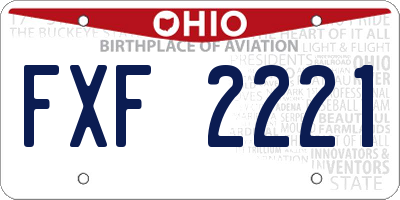OH license plate FXF2221