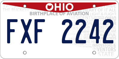 OH license plate FXF2242