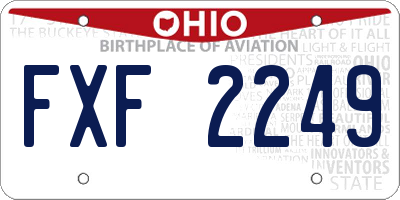 OH license plate FXF2249