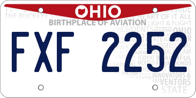 OH license plate FXF2252