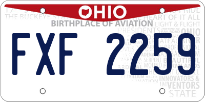 OH license plate FXF2259