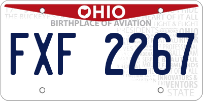 OH license plate FXF2267
