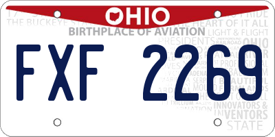 OH license plate FXF2269