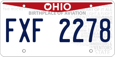 OH license plate FXF2278