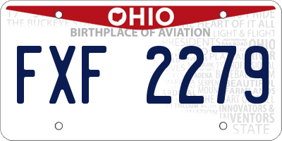 OH license plate FXF2279