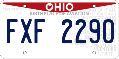 OH license plate FXF2290