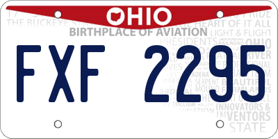 OH license plate FXF2295