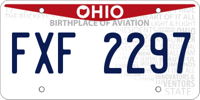 OH license plate FXF2297