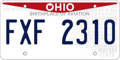 OH license plate FXF2310