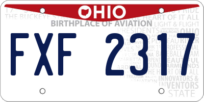 OH license plate FXF2317