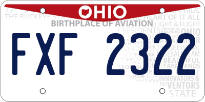OH license plate FXF2322
