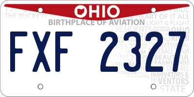 OH license plate FXF2327