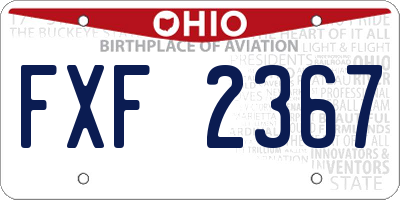 OH license plate FXF2367