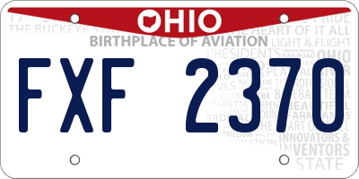 OH license plate FXF2370