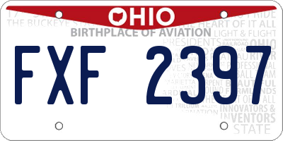 OH license plate FXF2397