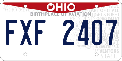 OH license plate FXF2407