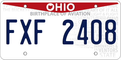 OH license plate FXF2408