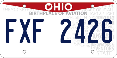 OH license plate FXF2426