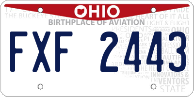 OH license plate FXF2443