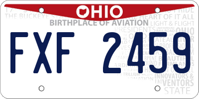 OH license plate FXF2459