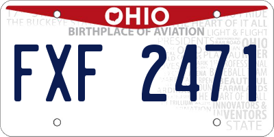OH license plate FXF2471