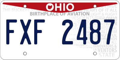 OH license plate FXF2487