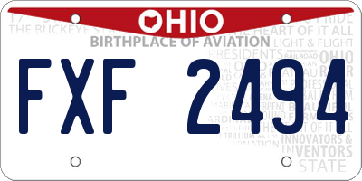 OH license plate FXF2494