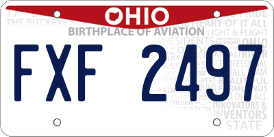 OH license plate FXF2497