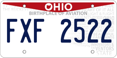 OH license plate FXF2522