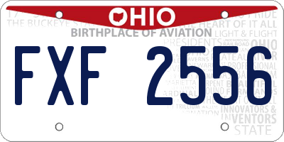 OH license plate FXF2556
