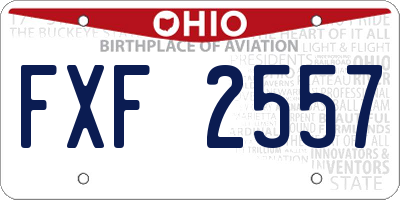 OH license plate FXF2557